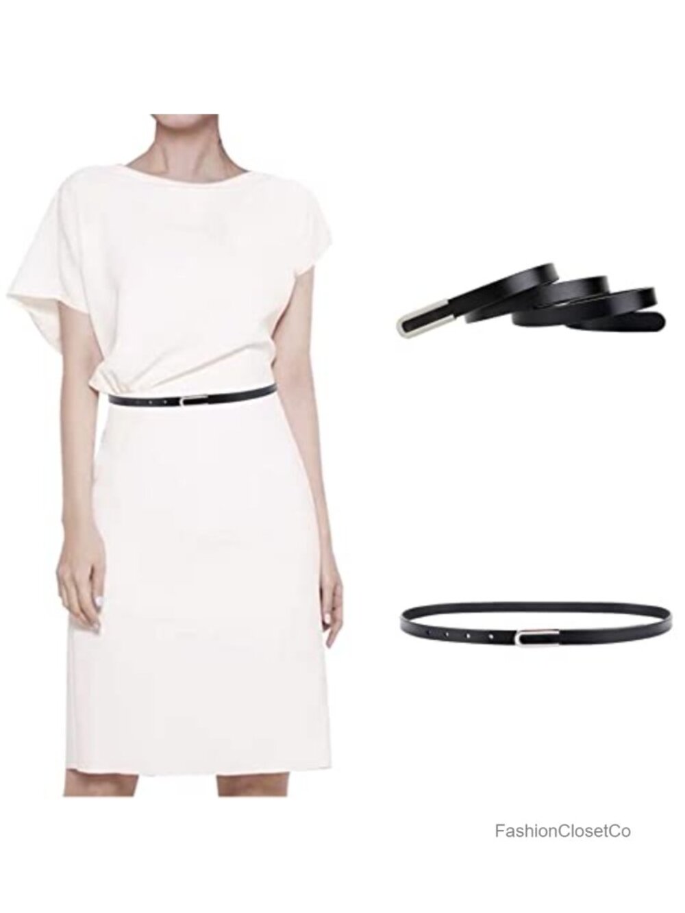Skinny Genuine Leather Belt Slim Thin Waist